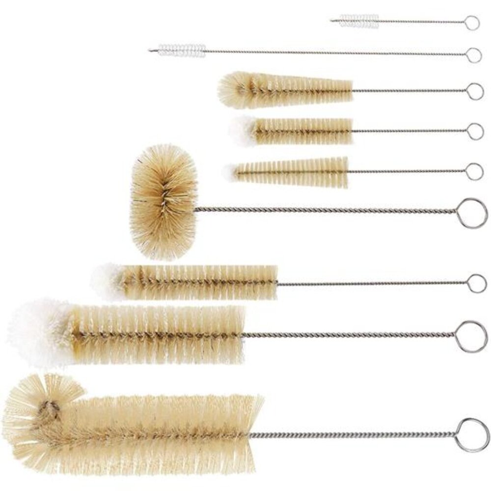 9 Pieces Bottle Brush Set, Long Handle Bottle Cleaner for Washing Narrow Neck